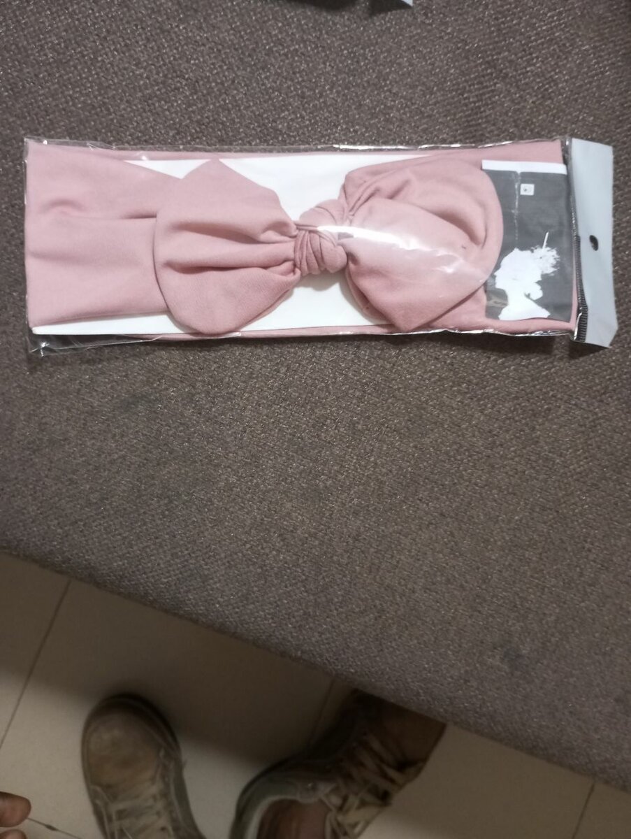 Bandeau nœud rose femme