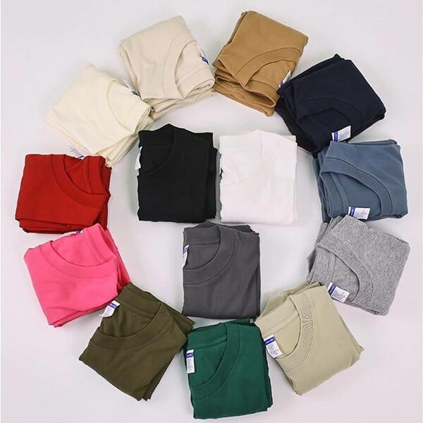 T-shirts en coton pour hommes, couleurs variées