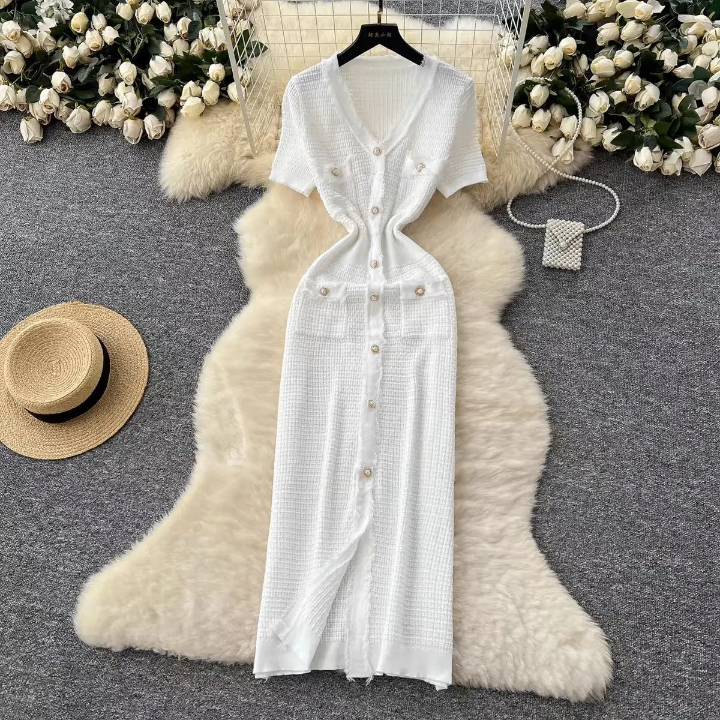 Robe élégante en maille pour femme