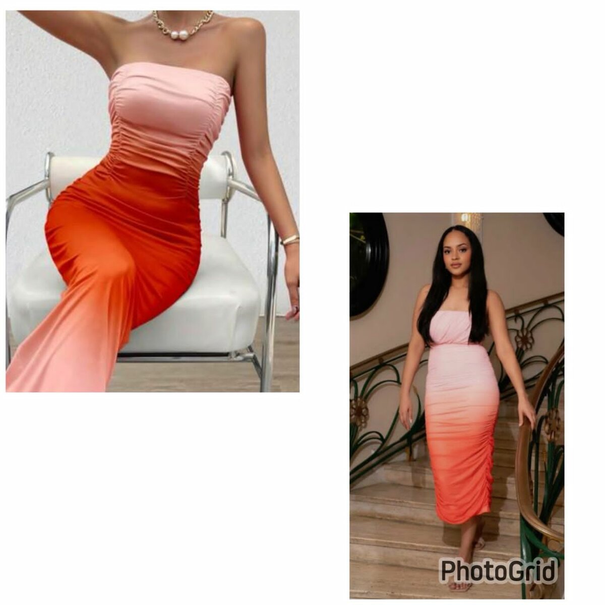 Robe Longue Dégradé Élégante