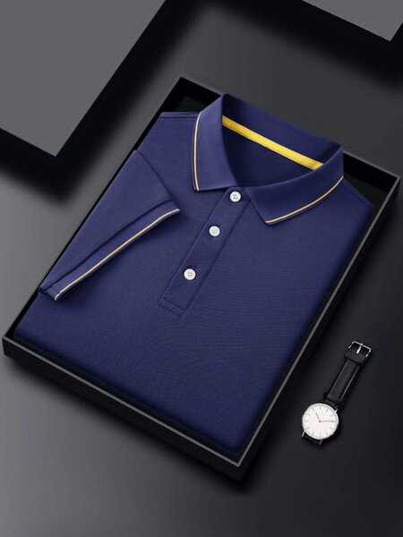 Polo homme bleu élégant