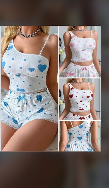 Pyjama Femme Imprimé Cœur