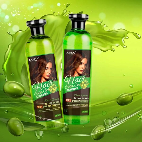 Lichen Hair Color Gel Dark Brown Argan Oil 500ML* 2 - 1000ML
