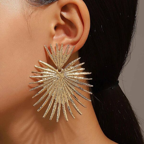 Boucles d'Oreilles Soleil Dorées
