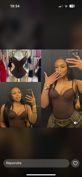 Body sculptant marron féminin