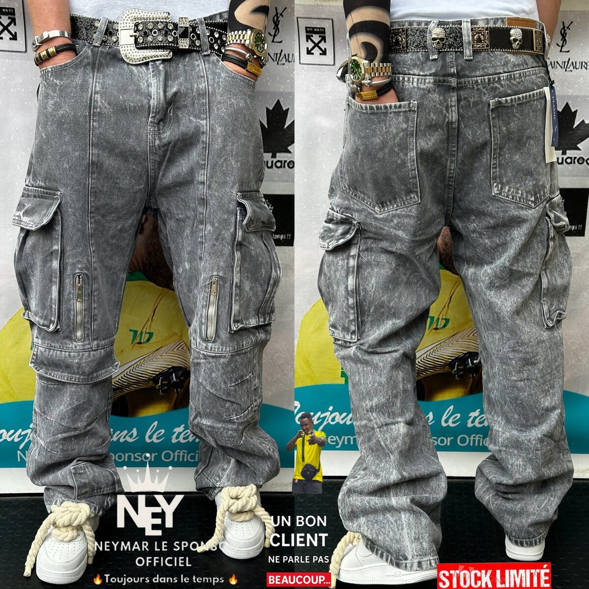 Pantalons cargo unisexes tendance