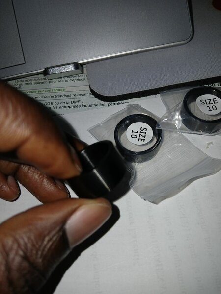 Anneau en Acier Inoxydable Noir