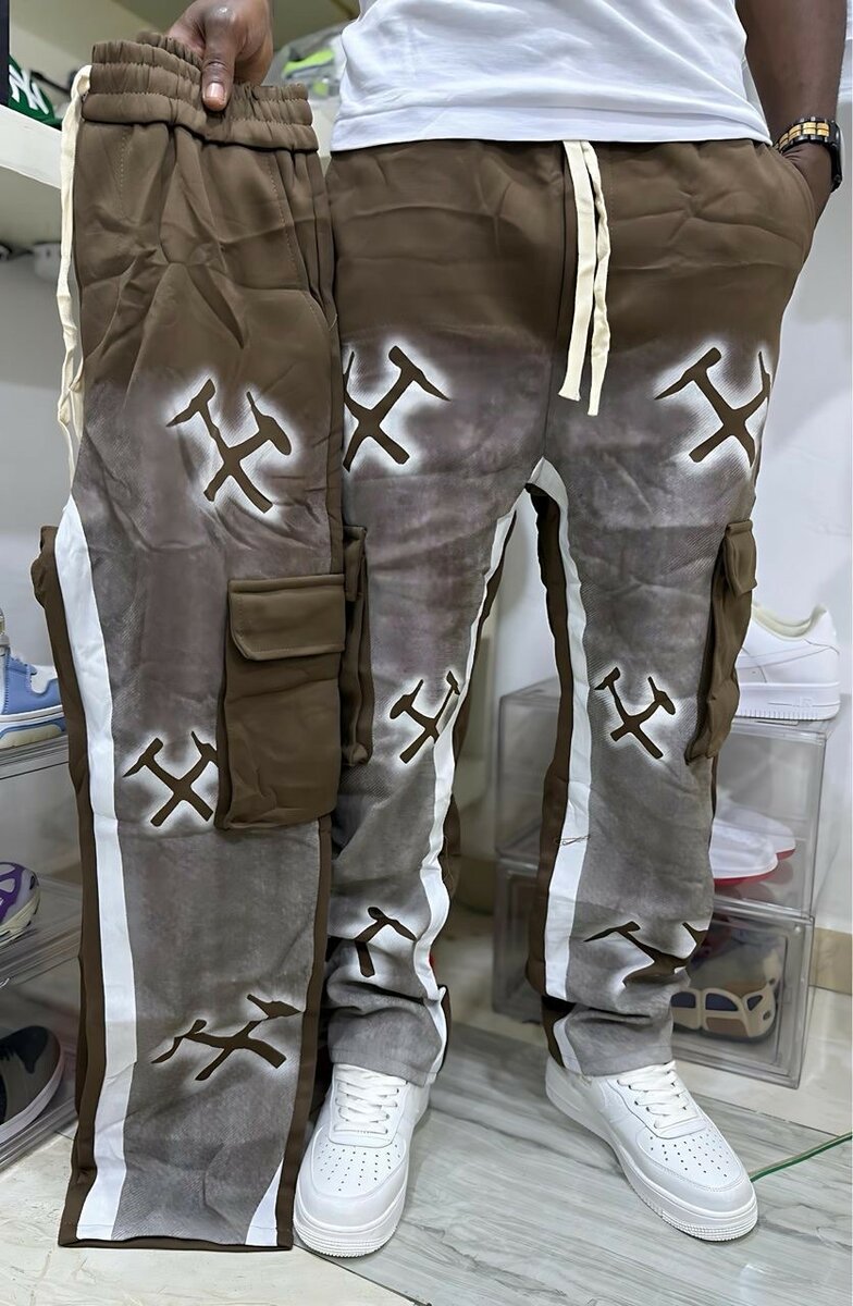 Pantalons cargo graphiques homme