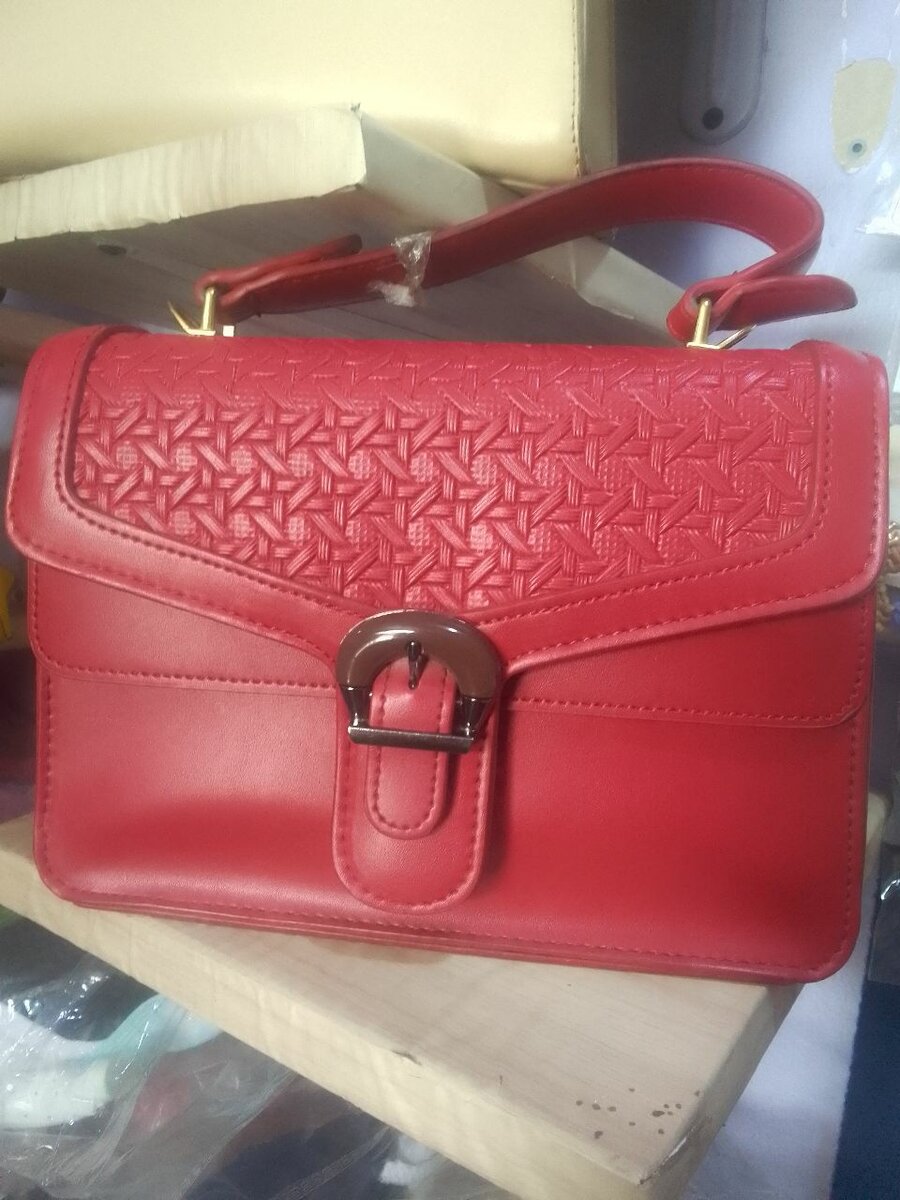 Red fashionable bag