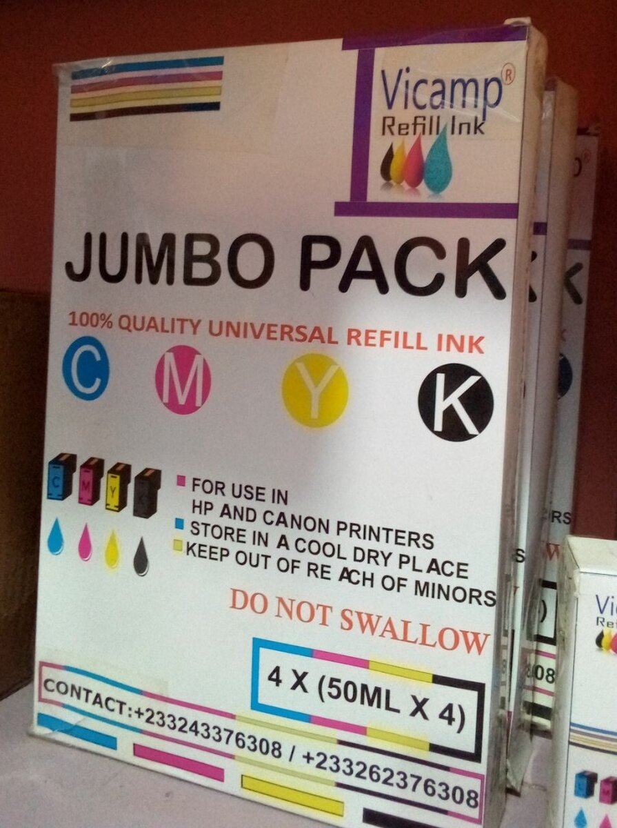 VICAMP UNIVERSAL PRINTER REFILL INK - JUMBO PACK