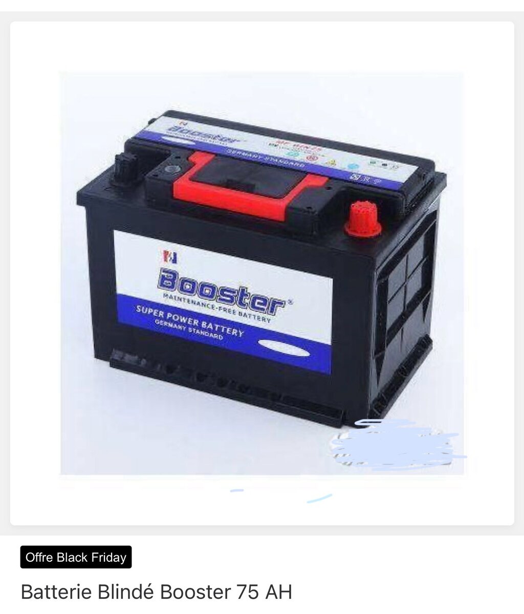 Batterie Voiture Booster 75AH