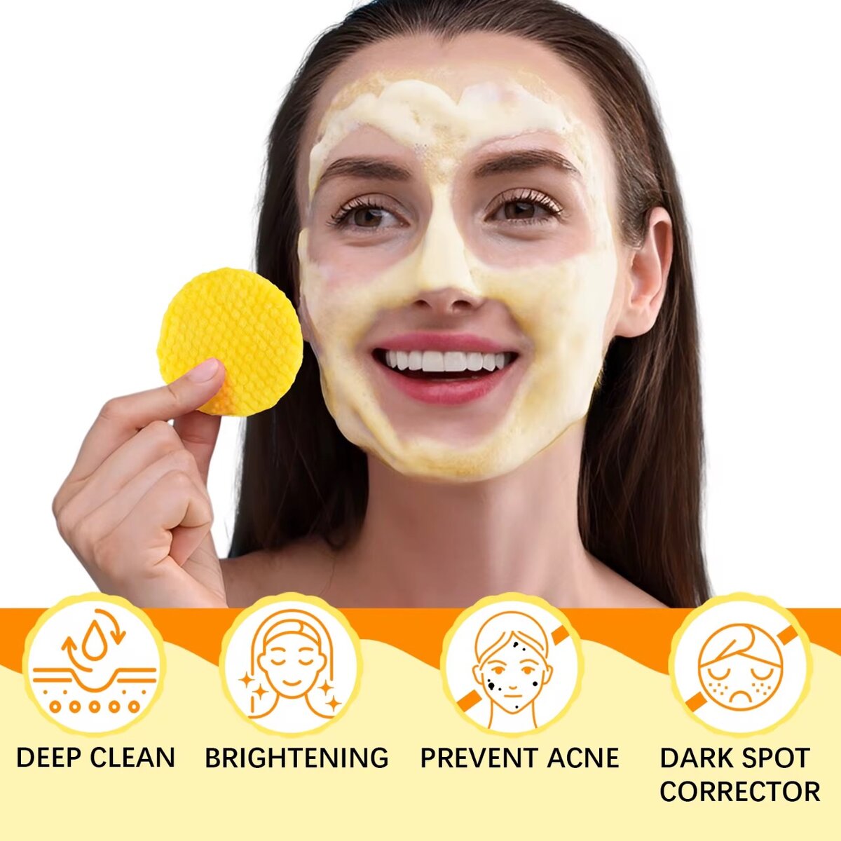 Coton imbibé au cucurma