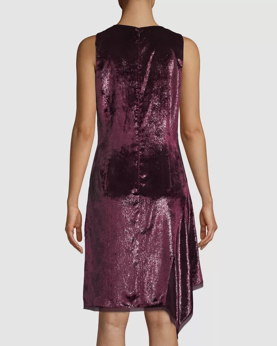 Ellie Tahari Serenity Velvet Metallic Dresa