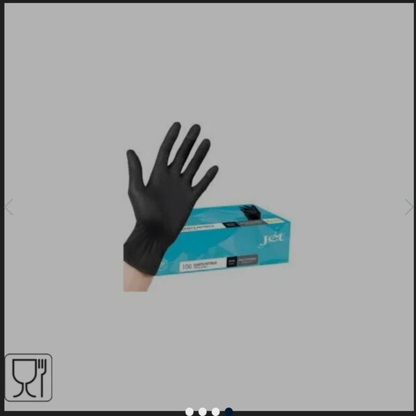 Gants nitrile jetables noirs