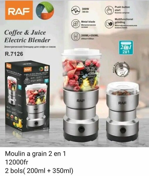 Blender électrique 2 en 1 RAF R.7126