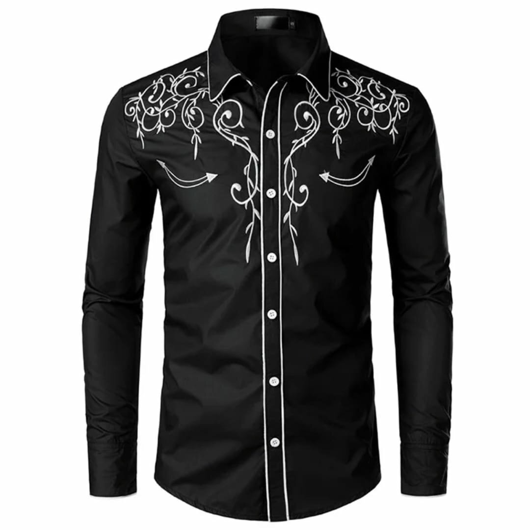 Chemise masculine brodée élégante