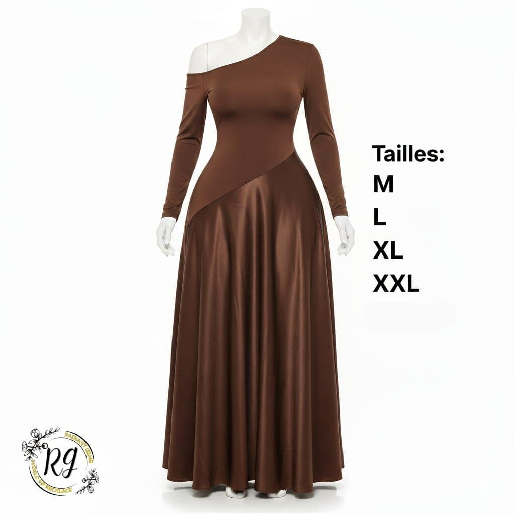 Robe asymétrique longue chic