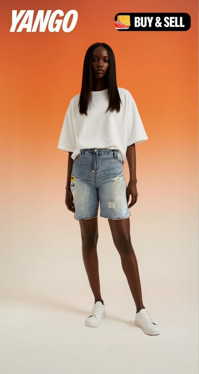 Shorts en jean taille haute