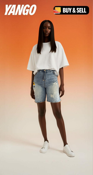 Shorts en jean taille haute