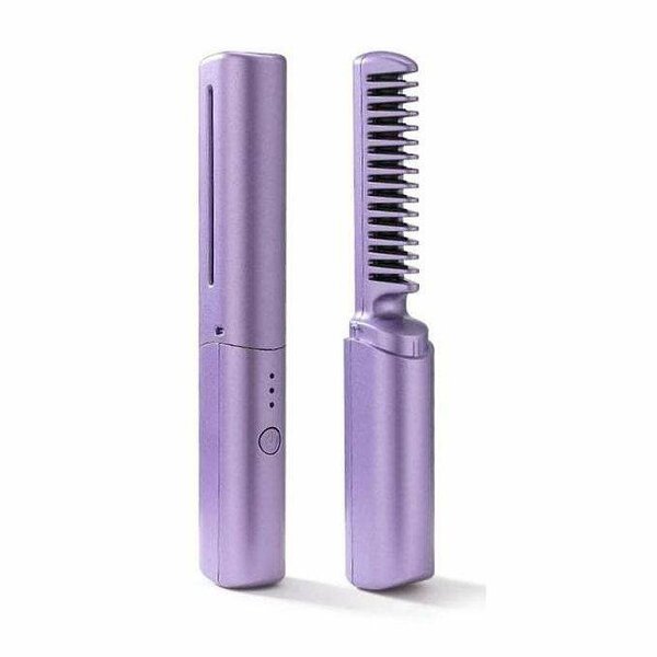 Peigne chauffant portable violet