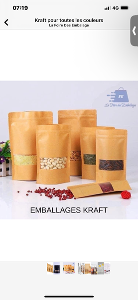 Sachets kraft refermables