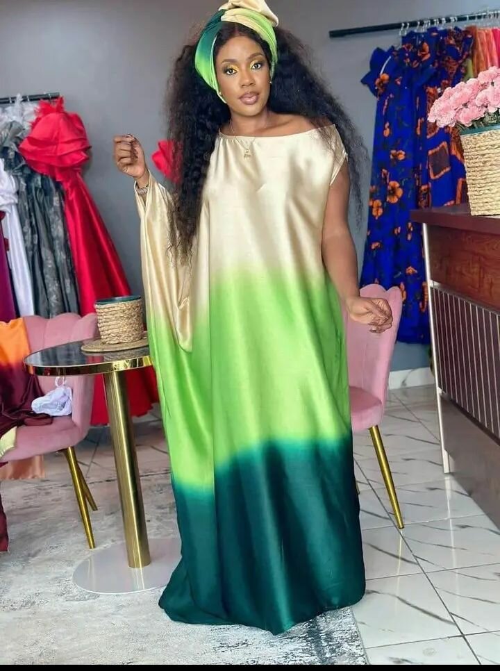 Robe Caftan en Satin Dégradé