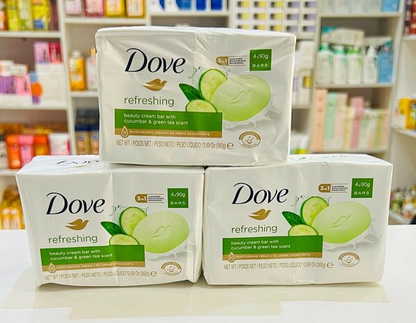 Dove Skin Care Beauty Bar For Softer Skin Cucumber and Green