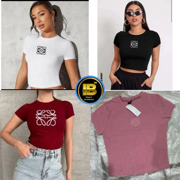 T-shirt crop tendance pour femmes