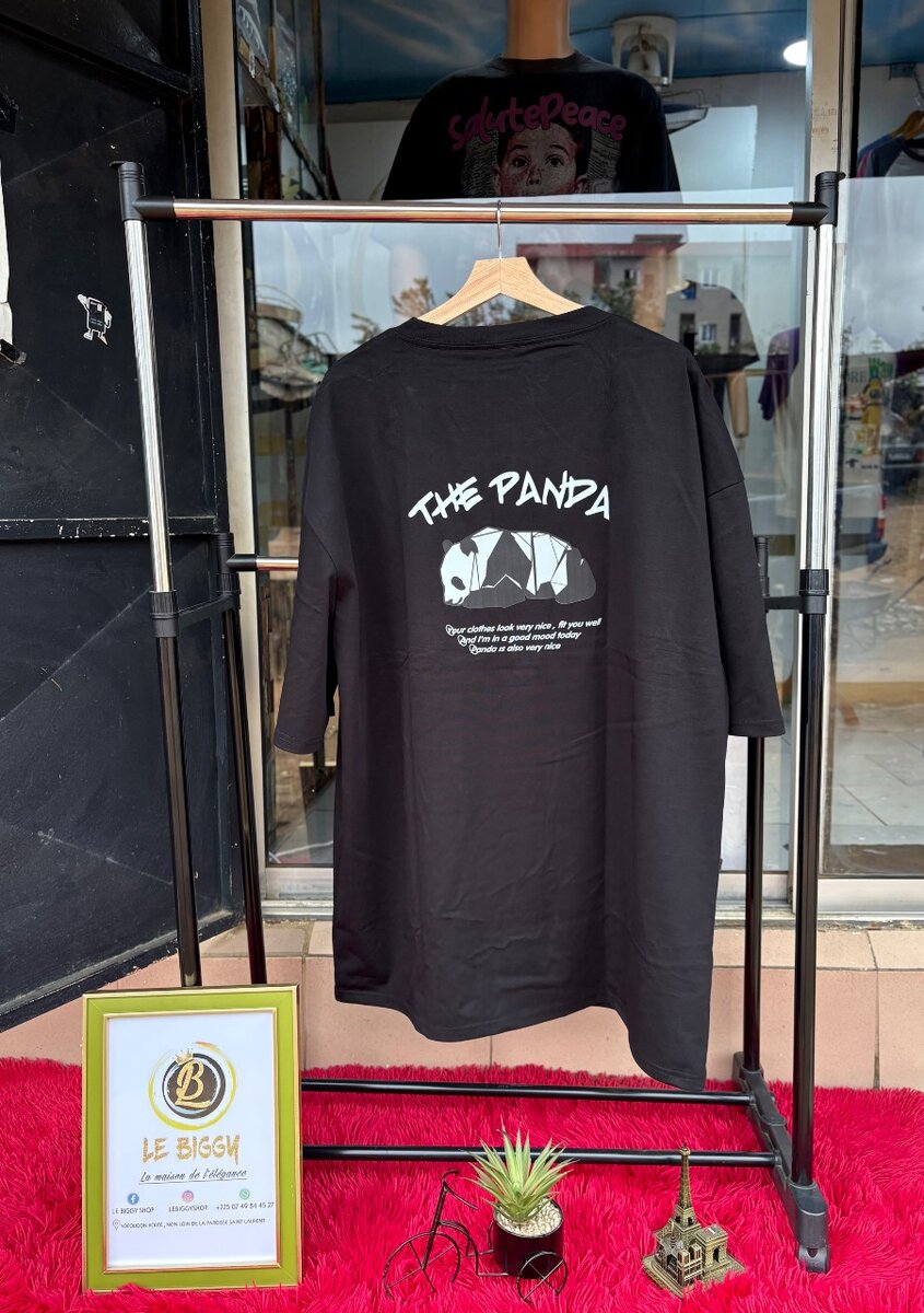 T-shirt noir "The Panda"