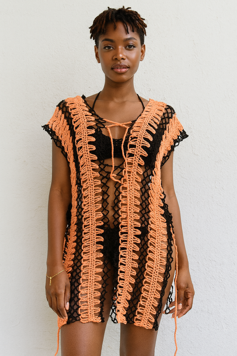 Robe de Plage Crochette Élégante