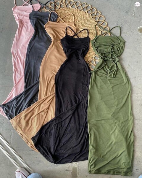 Robe Longue Élastique Femme