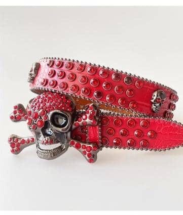 Ceinture crânes punk rock