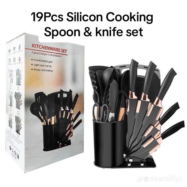 Ensemble d'ustensiles de cuisine en silicone