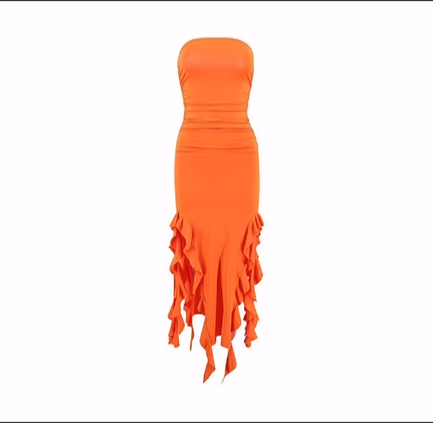 orange dress