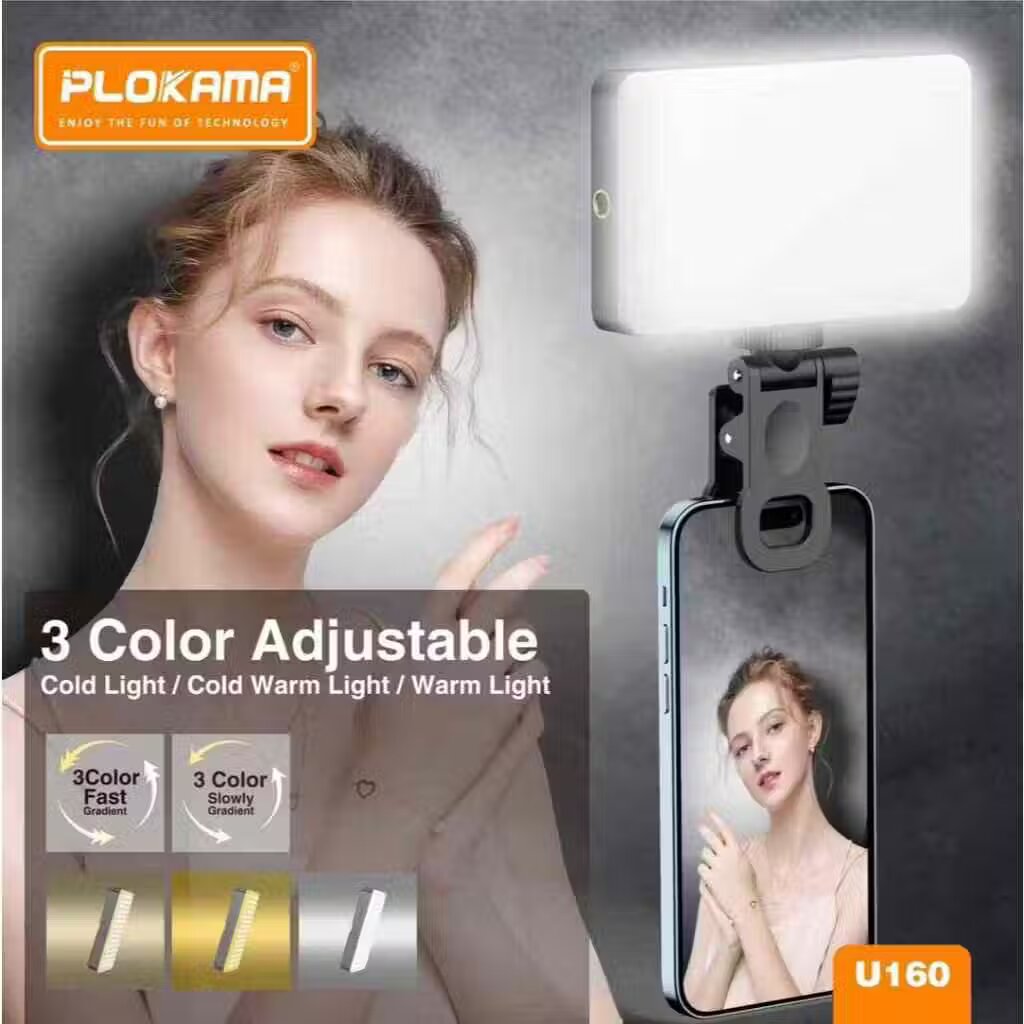 Plokama U160 Mini Clip Selfie LED Light for Photography