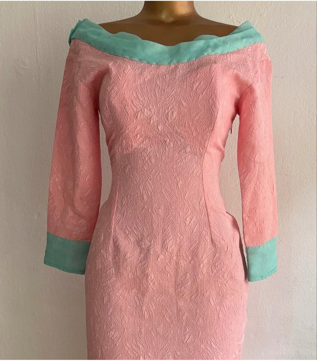 Pink off shoulder dress