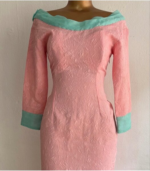 Pink off shoulder dress