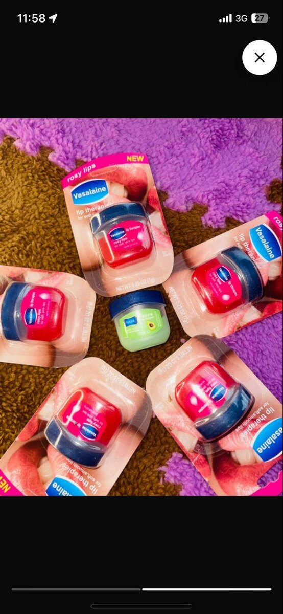 Vaseline pink lip gloss