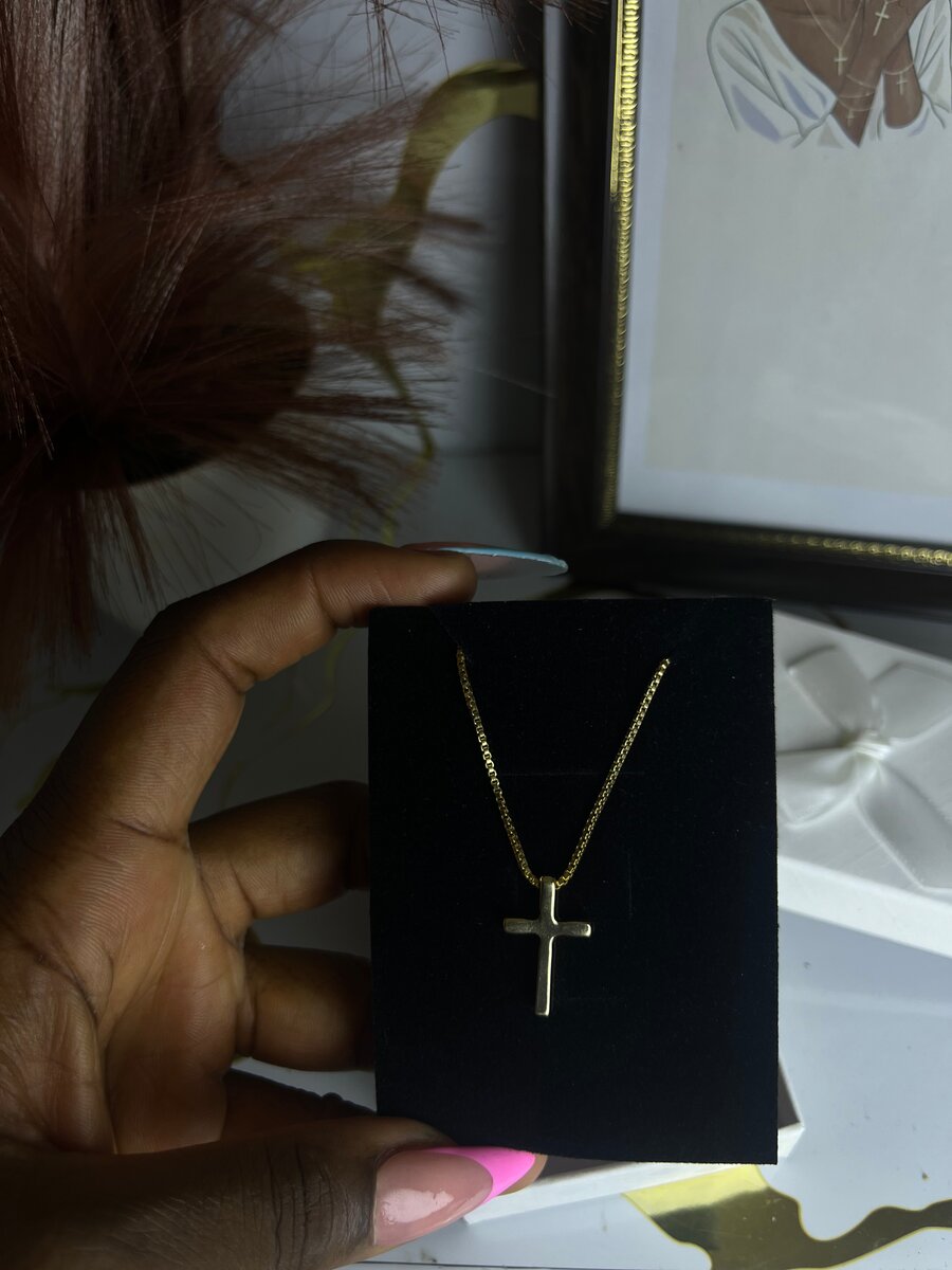 Collier Pendentif Croix Doré