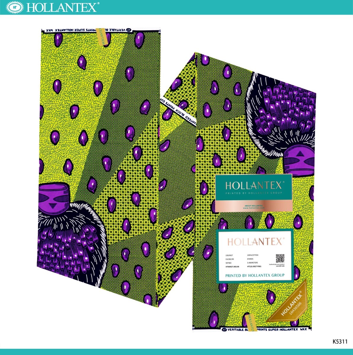 Tissu africain imprimé vibrant