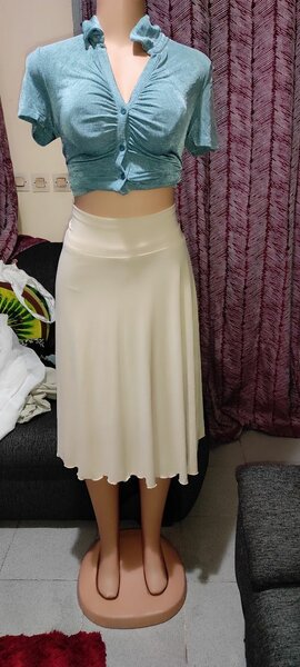 Jupe et tee-shirt grande taille friperie