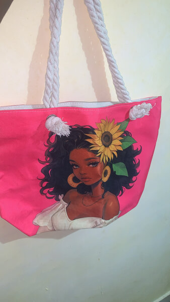 Sac cabas illustré girly
