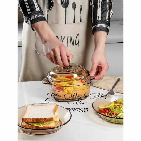 1.5 liters casserole glass bowl