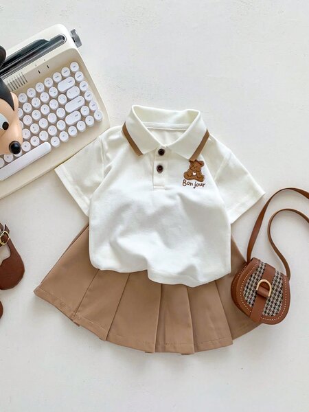 Ensemble de col polo et jupe