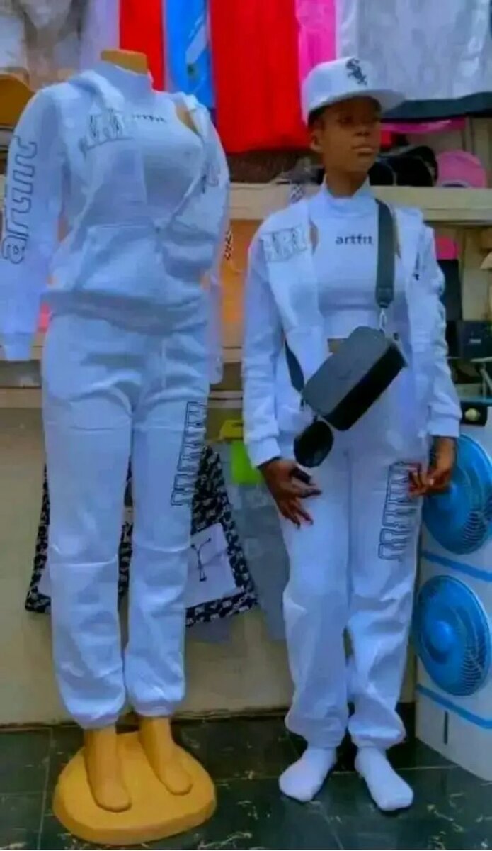 Ensemble survêtement blanc tendance