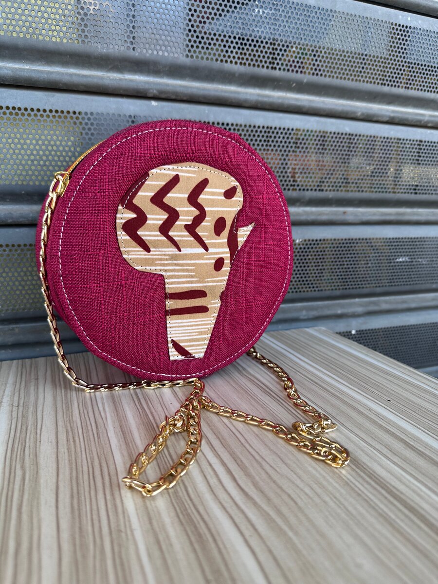 Sac rond avec motif africain
