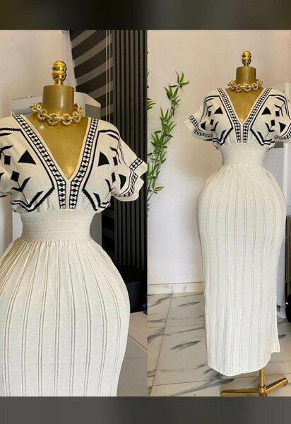 Robe chic à motifs