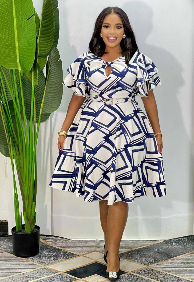 Robe élégante à motifs