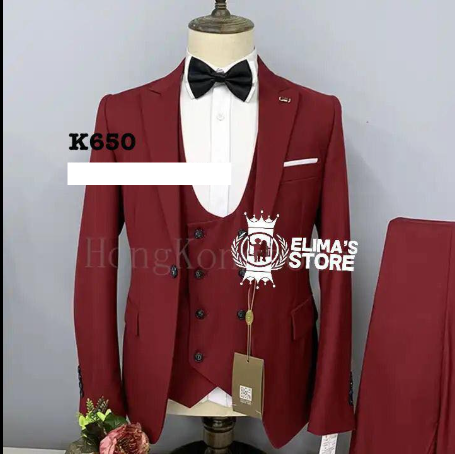 men's red suit