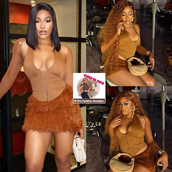 Robe élégante à plumes